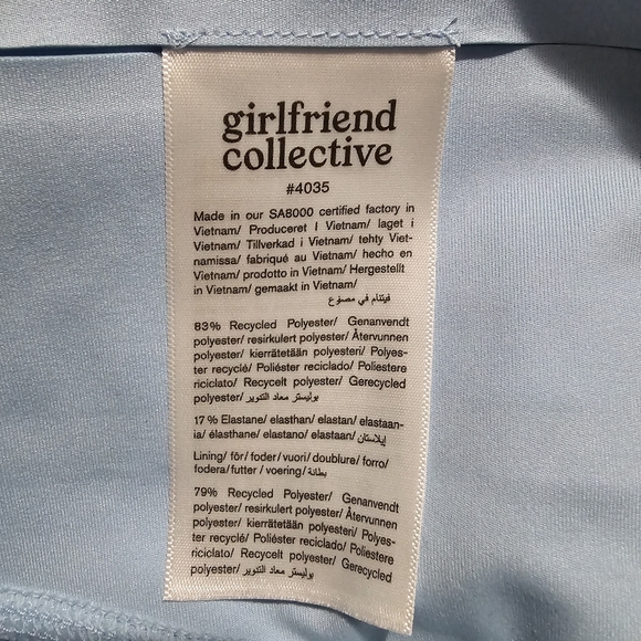 EUC Girlfriend Collective Ribbed Bike Short Blue size S - Picture 6 of 7